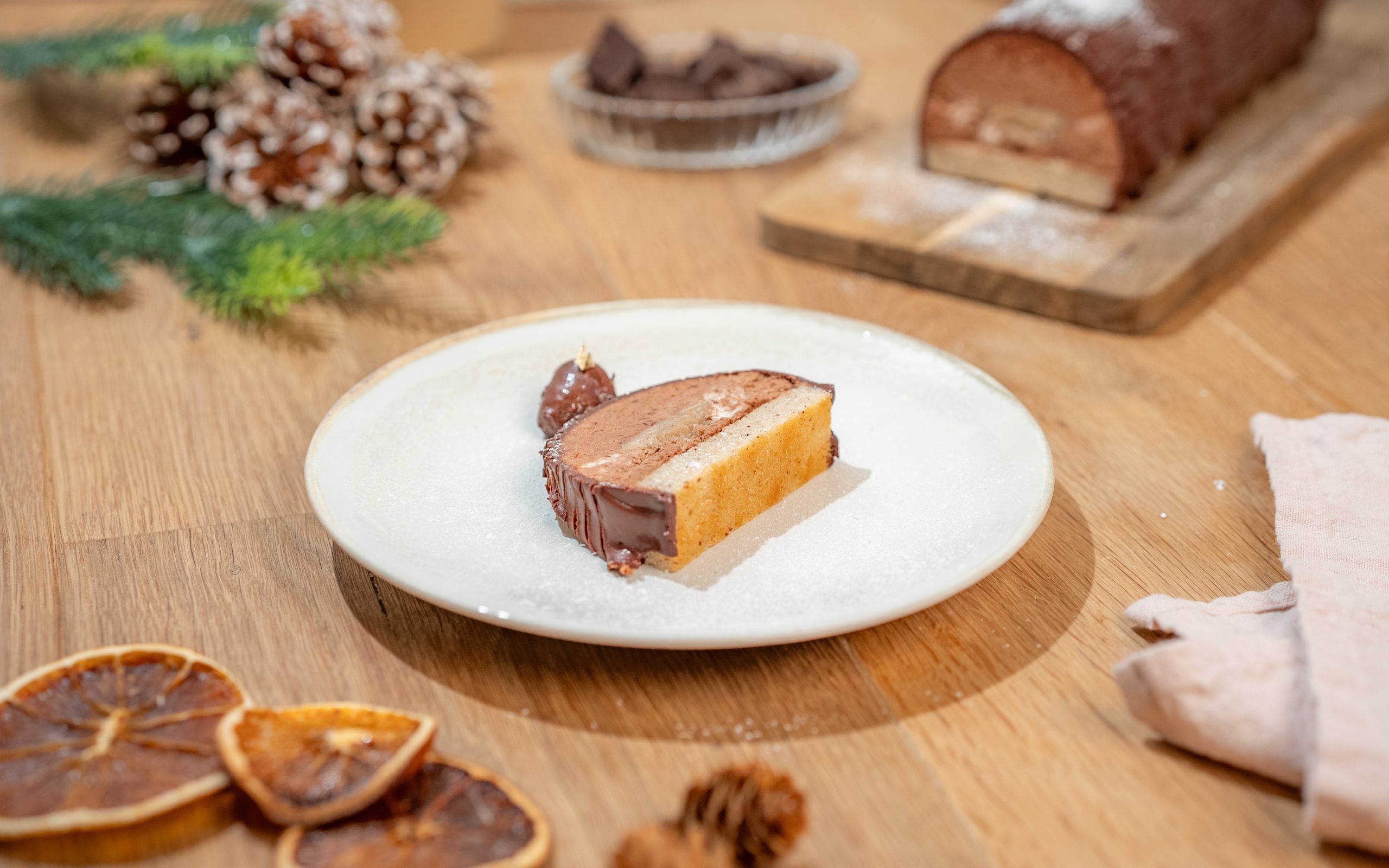 Bûche De Noël, Chocolat Et Châtaignes - Une Recette D'aucy